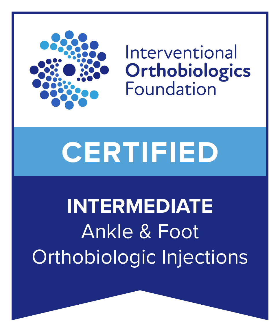 IOF certification badge: intermediate ankle foot