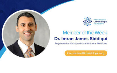 IOF Member of the Week: Dr. Imran James Siddiqui