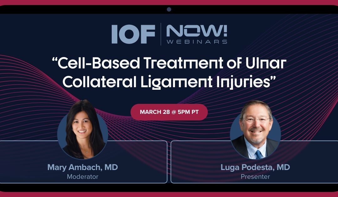 Cell-Based Treatment of Ulnar Collateral Ligament Injuries