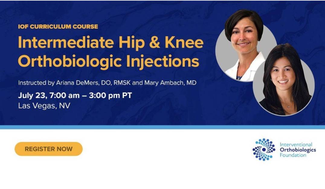 Intermediate Hip & Knee Orthobiologic Injections Course FAQ